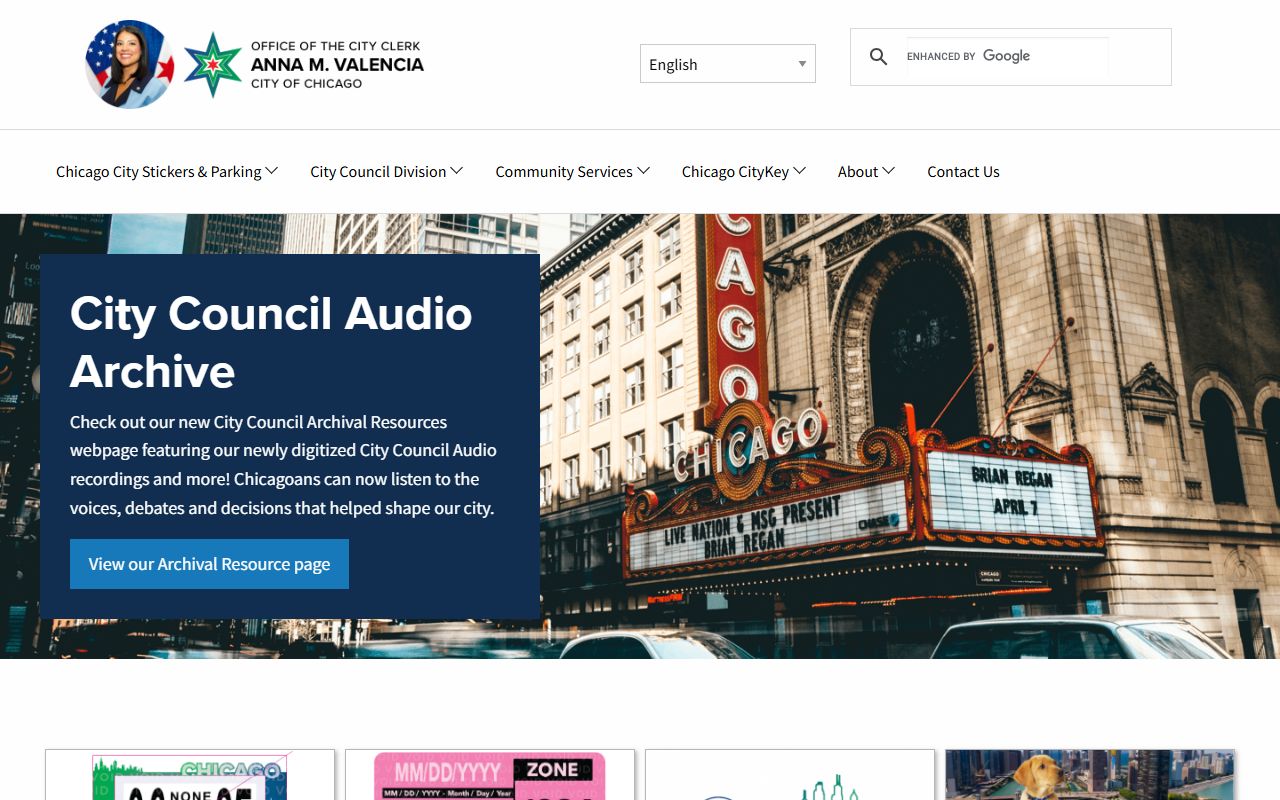 Chicago City Clerk office website for public records access