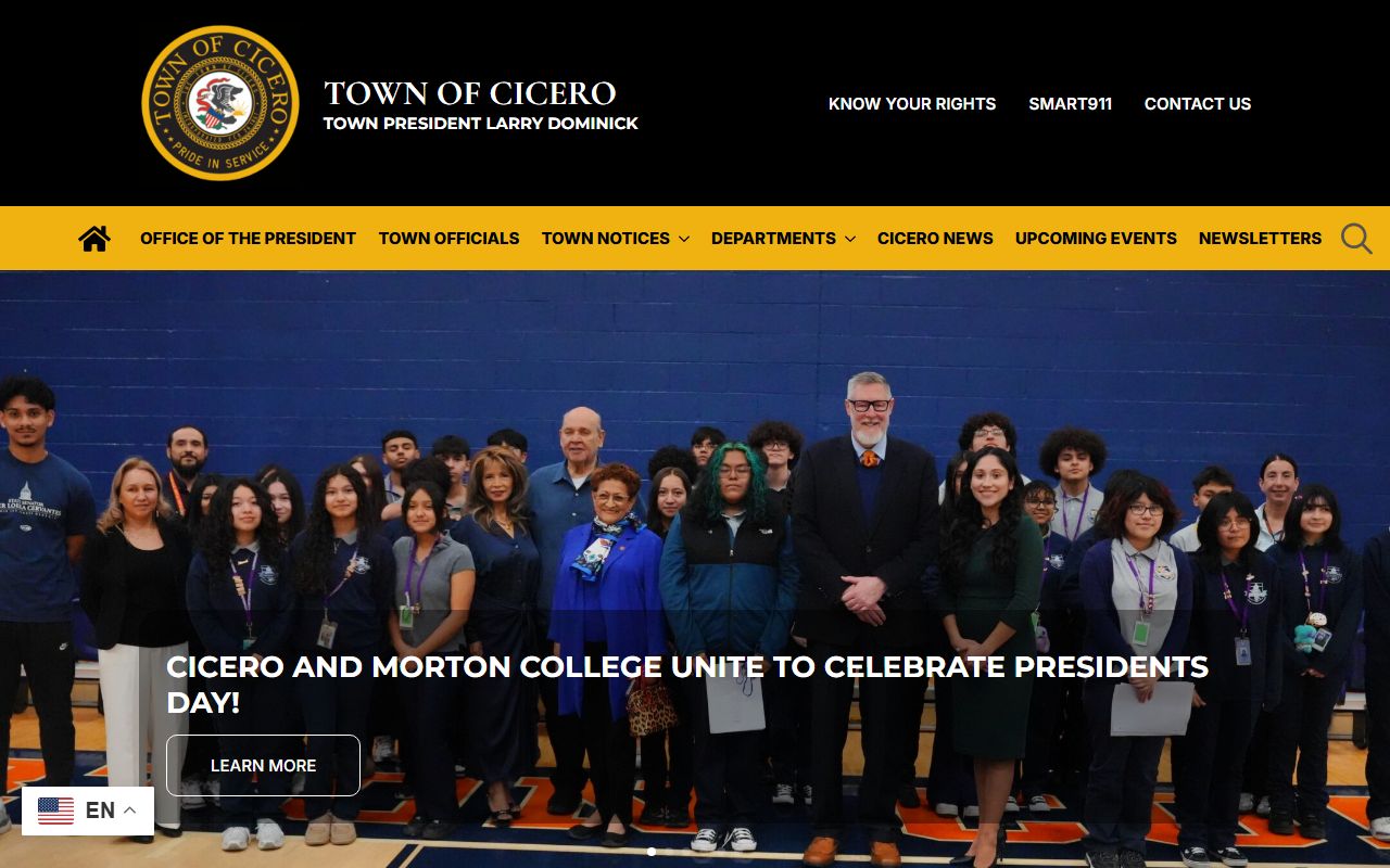 Town of Cicero homepage for public records and government services