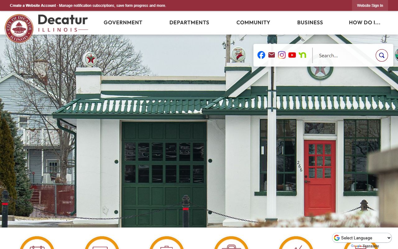 Decatur city government homepage for public records access