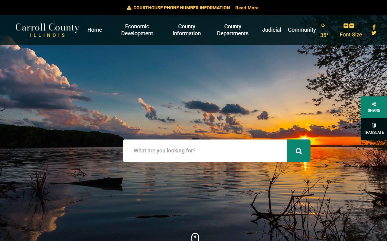 Carroll County homepage for public records information