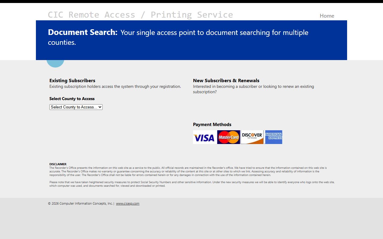 Clay County online records search portal