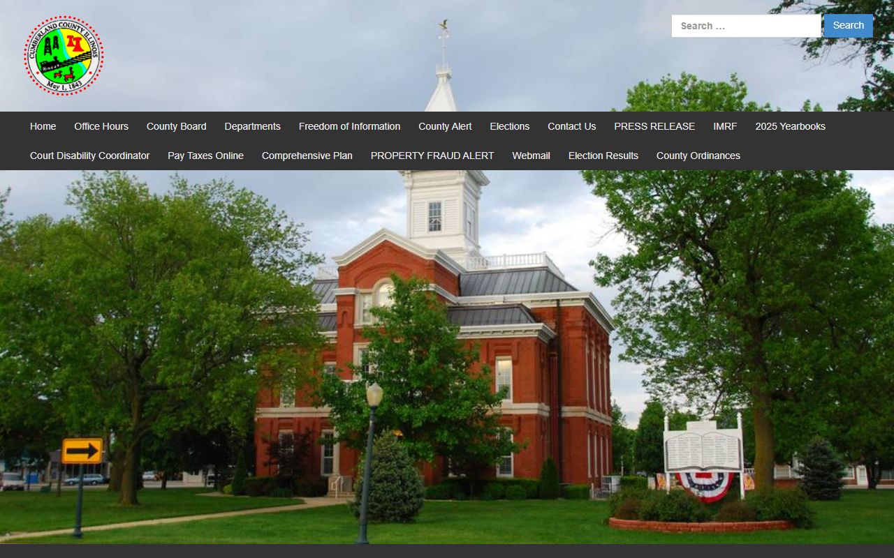 Cumberland County homepage with links to public records offices