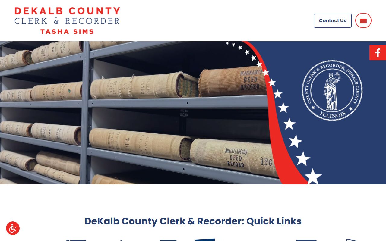 DeKalb County Clerk website for public records access
