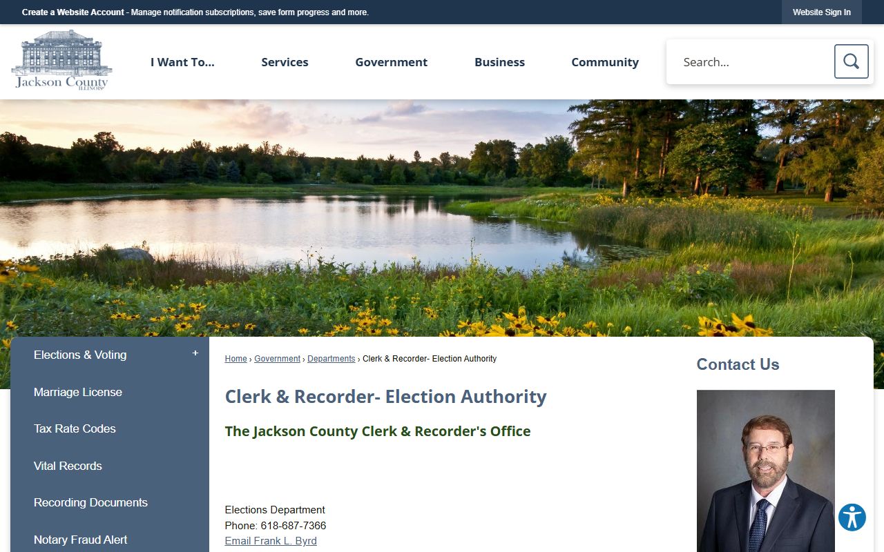 Jackson County Clerk and Recorder website for public records