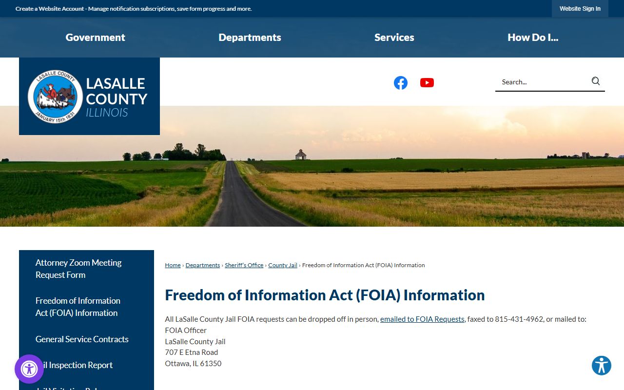 LaSalle County FOIA information page
