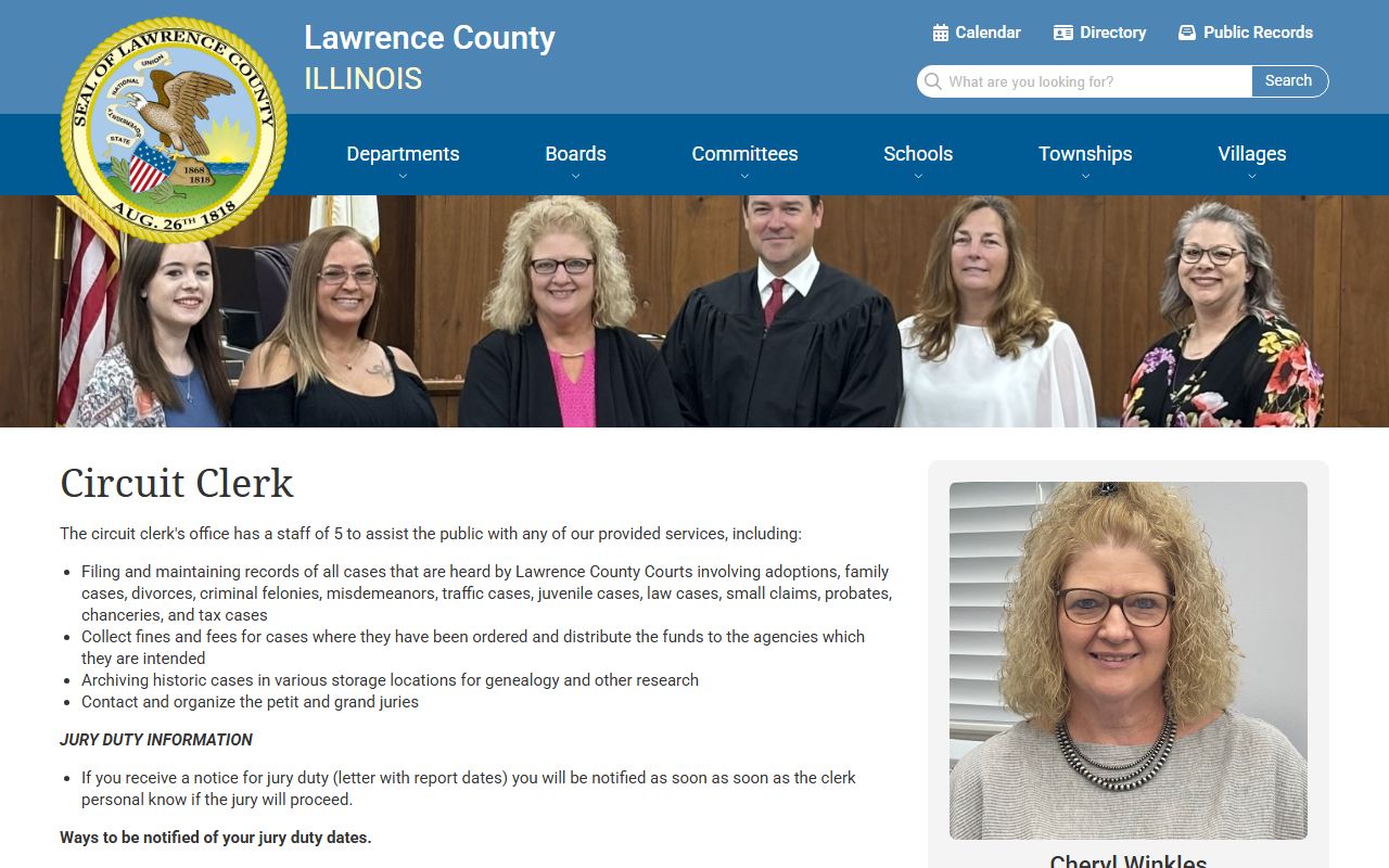 Lawrence County Circuit Clerk office for court records