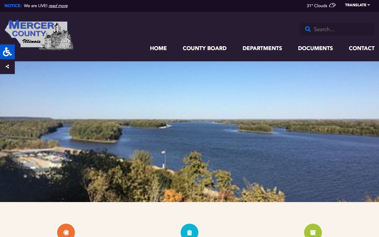 Mercer County homepage for public records information