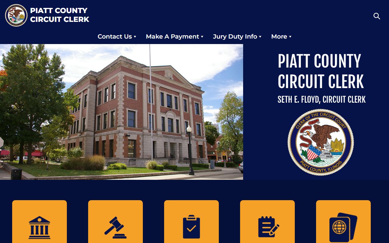 Piatt County Circuit Clerk website for court records