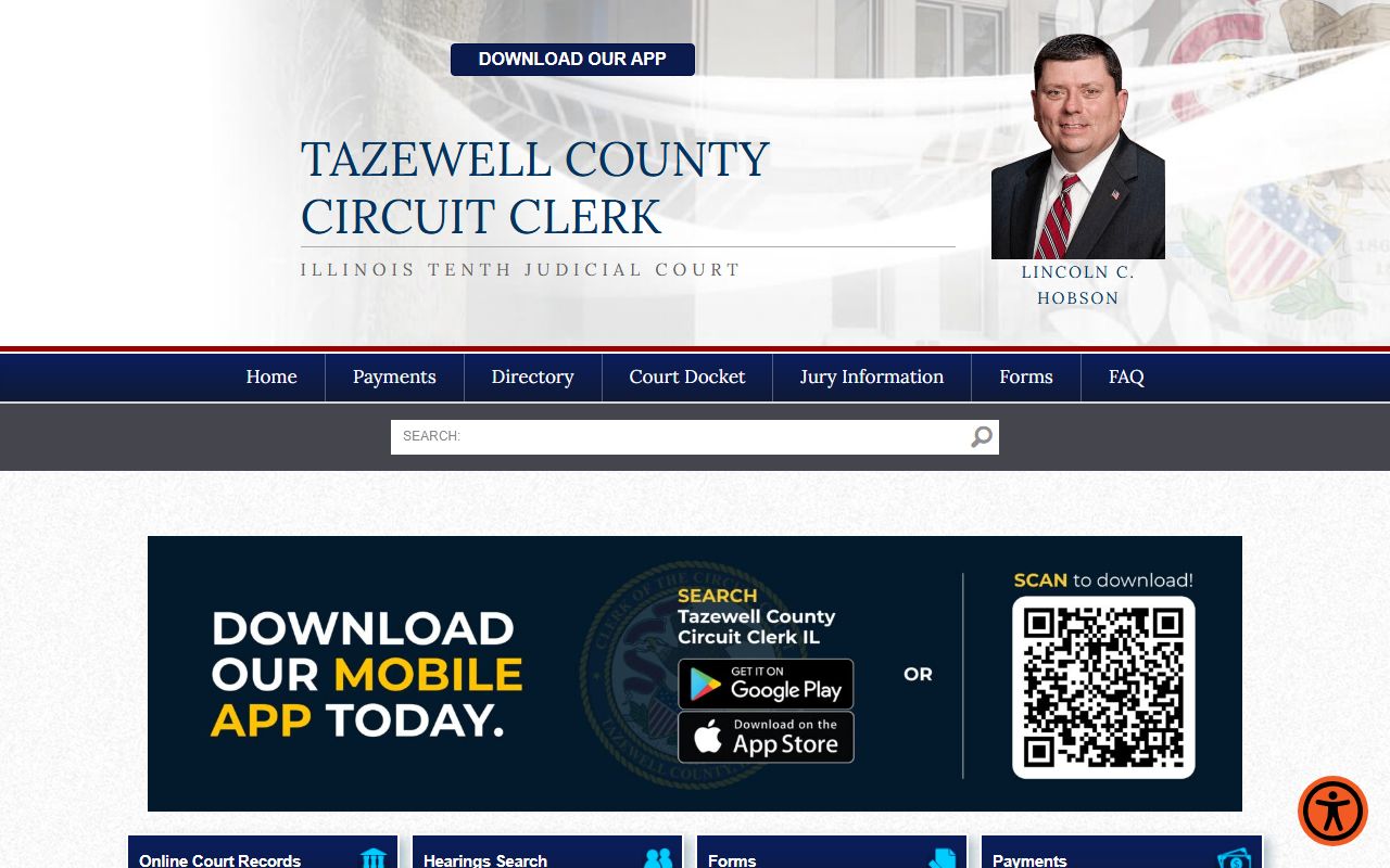 Tazewell County Circuit Court website for court records search