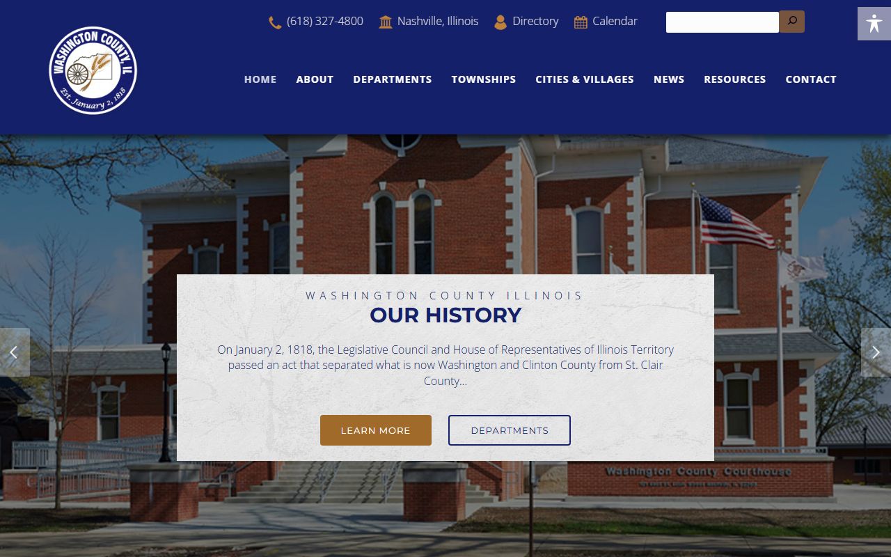 Washington County government homepage for public records